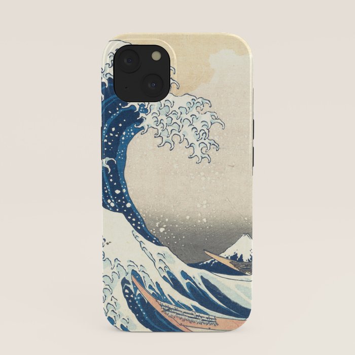 "The Great Wave off Kanagawa" by Hokusai, 1831 iPhone Case