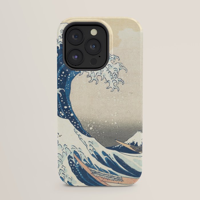 "The Great Wave off Kanagawa" by Hokusai, 1831 iPhone Case