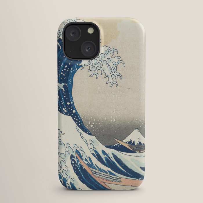 "The Great Wave off Kanagawa" by Hokusai, 1831 iPhone Case