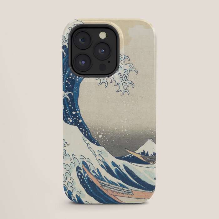 "The Great Wave off Kanagawa" by Hokusai, 1831 iPhone Case