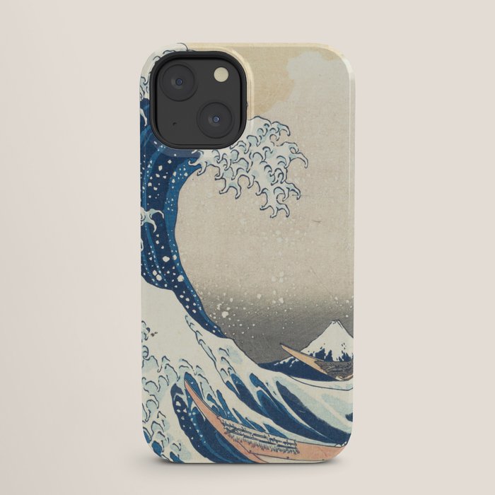"The Great Wave off Kanagawa" by Hokusai, 1831 iPhone Case