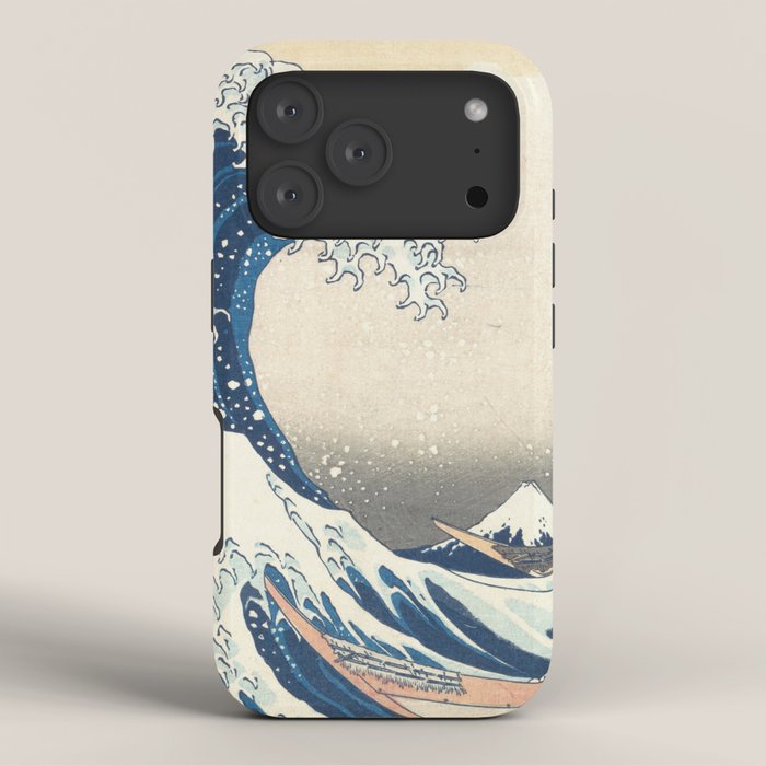 "The Great Wave off Kanagawa" by Hokusai, 1831 iPhone Case