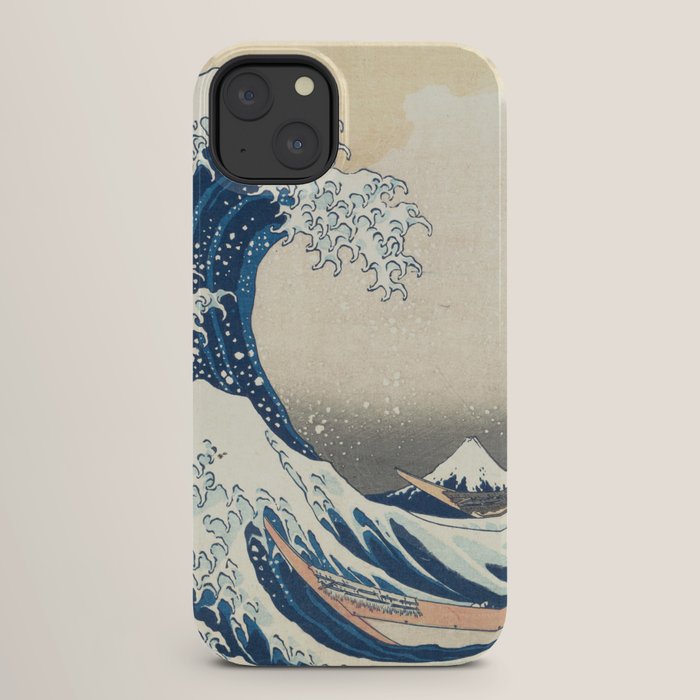 "The Great Wave off Kanagawa" by Hokusai, 1831 iPhone Case