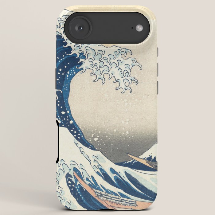 "The Great Wave off Kanagawa" by Hokusai, 1831 iPhone Case