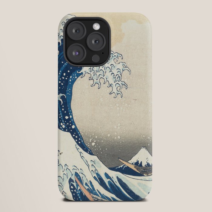 "The Great Wave off Kanagawa" by Hokusai, 1831 iPhone Case