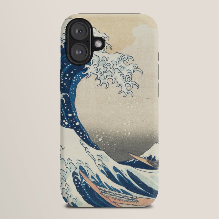 "The Great Wave off Kanagawa" by Hokusai, 1831 iPhone Case