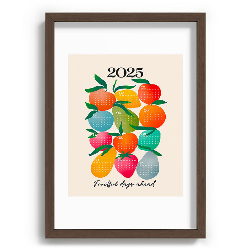 2025 BRIGHT FRUIT MARKET CALENDAR Framed Art Print