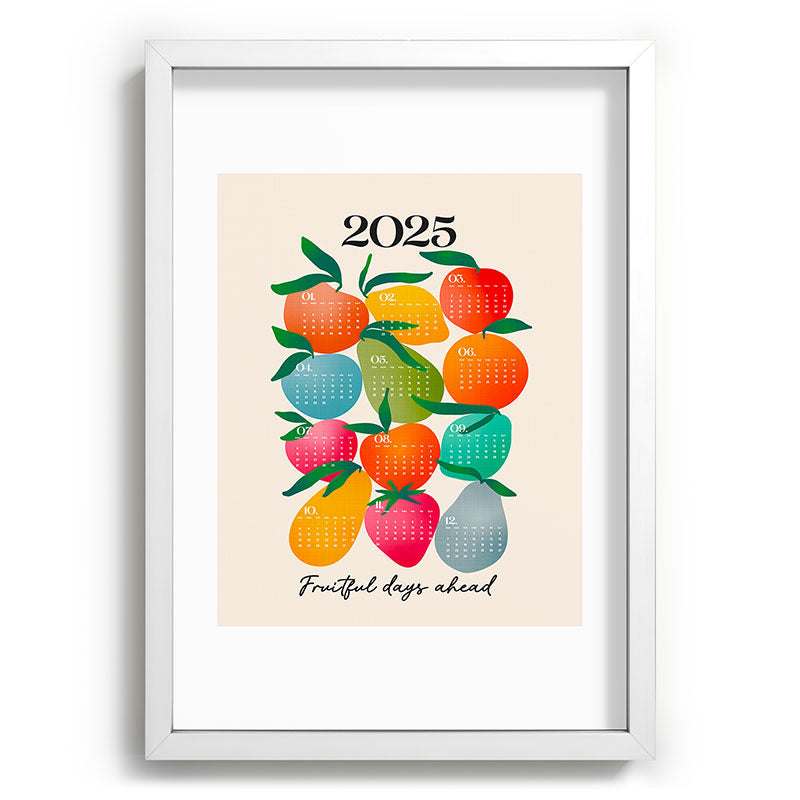 2025 BRIGHT FRUIT MARKET CALENDAR Framed Art Print