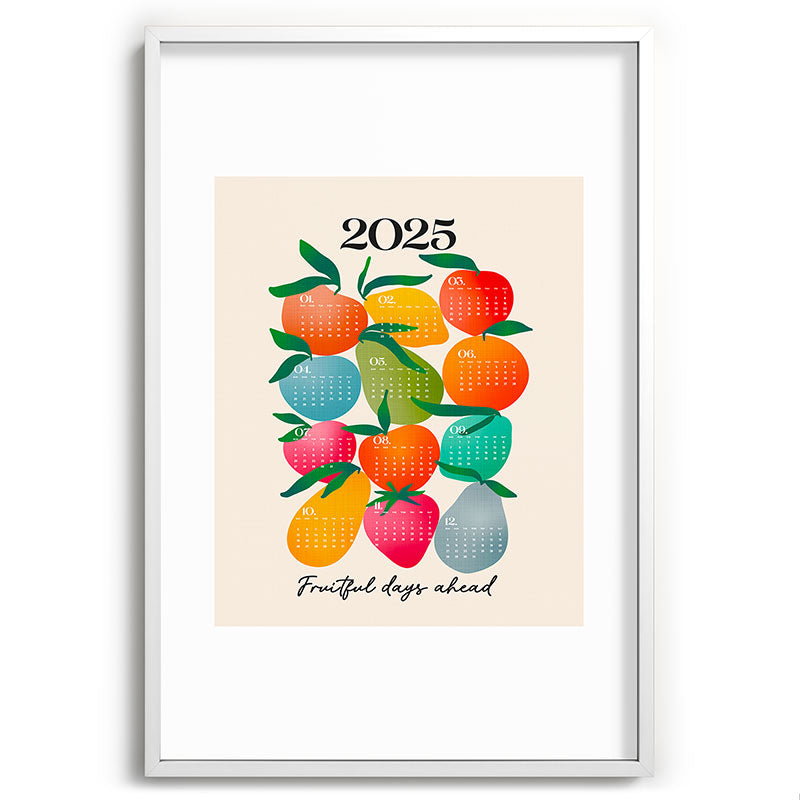 2025 BRIGHT FRUIT MARKET CALENDAR Framed Art Print