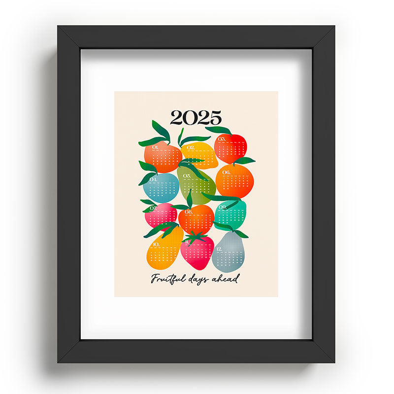 2025 BRIGHT FRUIT MARKET CALENDAR Framed Art Print