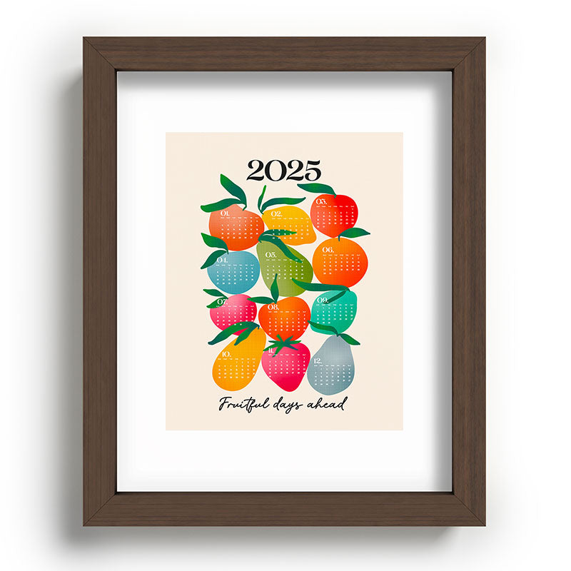 2025 BRIGHT FRUIT MARKET CALENDAR Framed Art Print