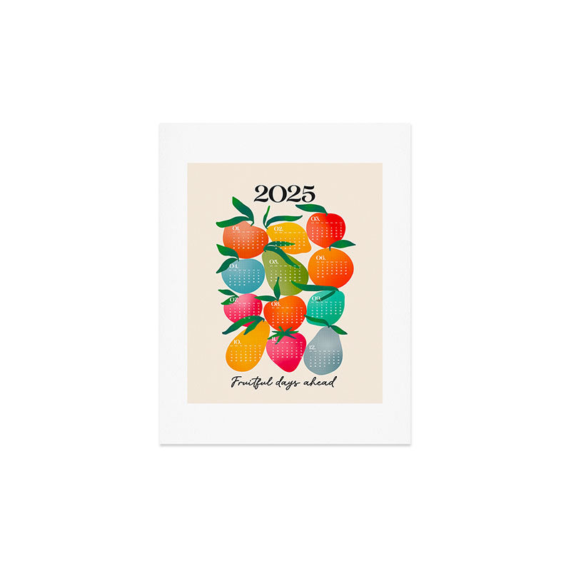 2025 BRIGHT FRUIT MARKET CALENDAR Art Print