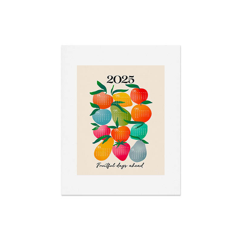 2025 BRIGHT FRUIT MARKET CALENDAR Art Print