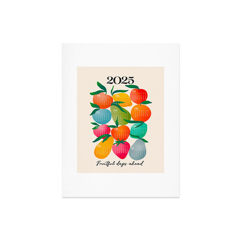 2025 BRIGHT FRUIT MARKET CALENDAR Art Print