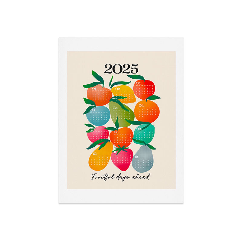2025 BRIGHT FRUIT MARKET CALENDAR Art Print