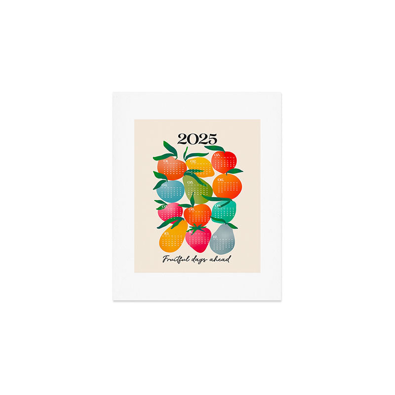 2025 BRIGHT FRUIT MARKET CALENDAR Art Print