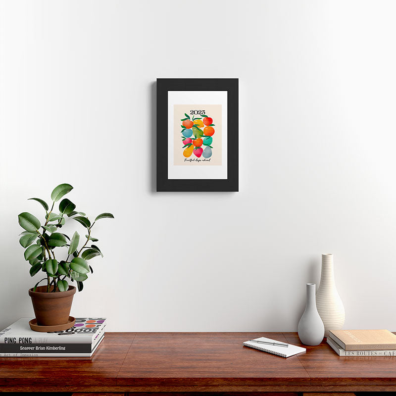 2025 BRIGHT FRUIT MARKET CALENDAR Framed Art Print
