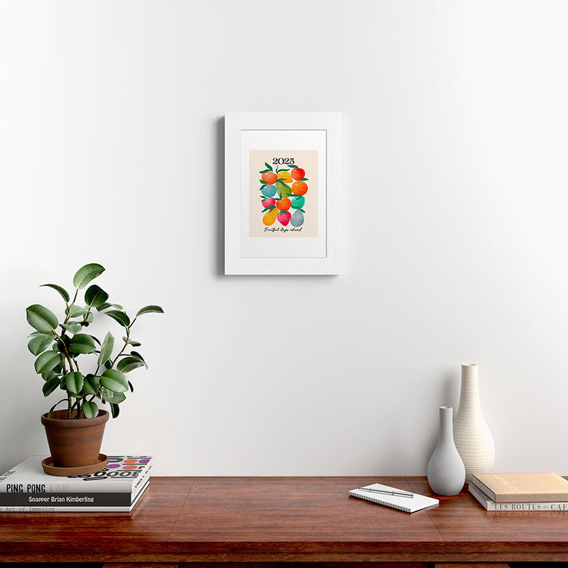 2025 BRIGHT FRUIT MARKET CALENDAR Framed Art Print
