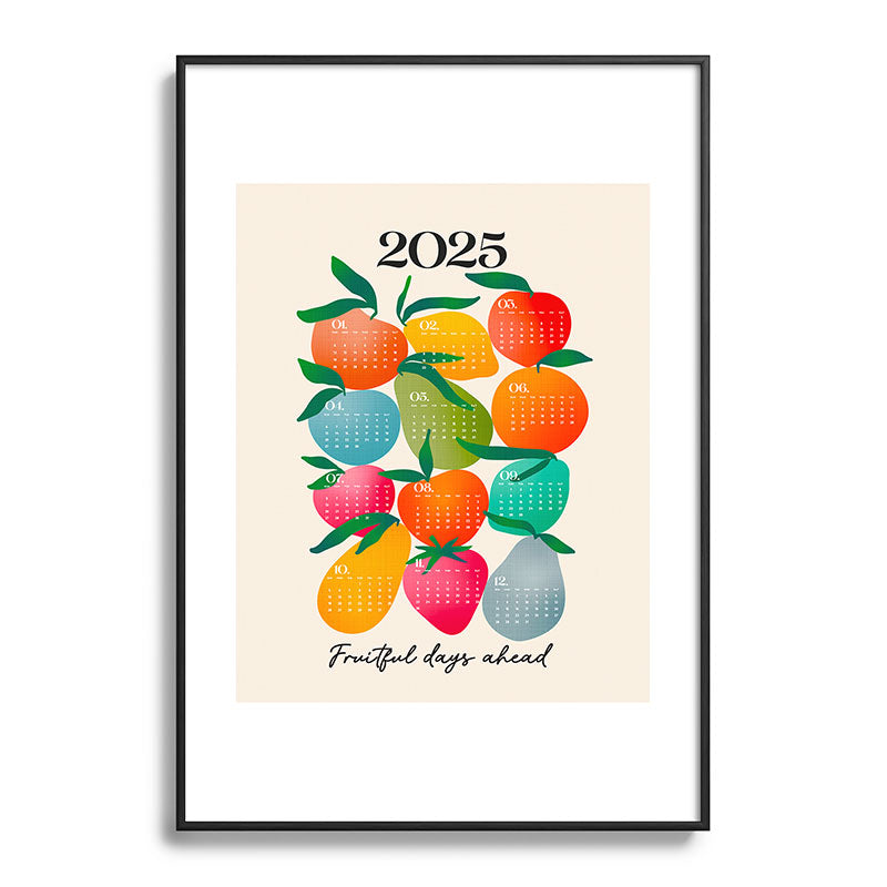 2025 BRIGHT FRUIT MARKET CALENDAR Framed Art Print