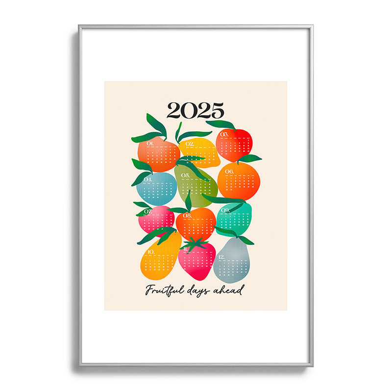 2025 BRIGHT FRUIT MARKET CALENDAR Framed Art Print