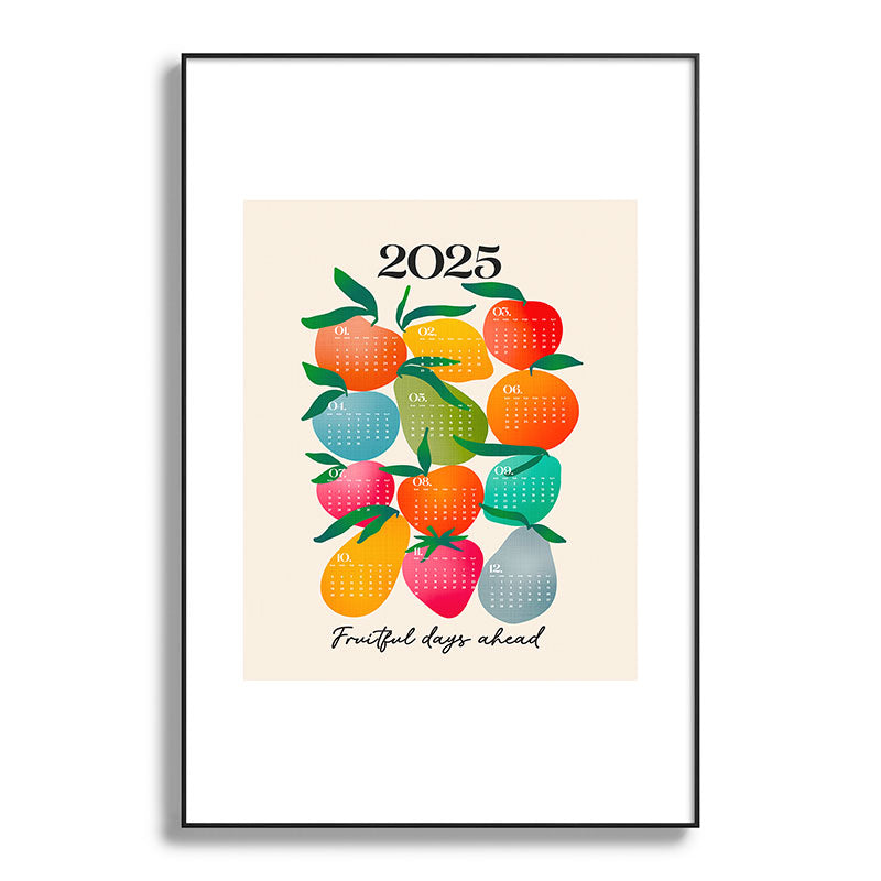 2025 BRIGHT FRUIT MARKET CALENDAR Framed Art Print