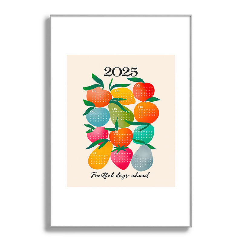 2025 BRIGHT FRUIT MARKET CALENDAR Framed Art Print