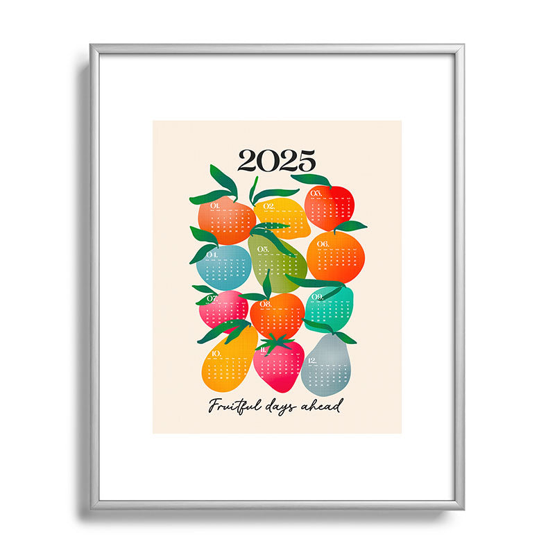 2025 BRIGHT FRUIT MARKET CALENDAR Framed Art Print