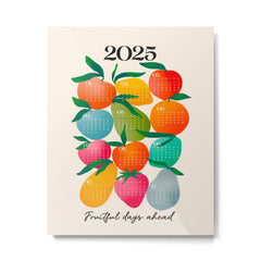2025 BRIGHT FRUIT MARKET CALENDAR Metal Print