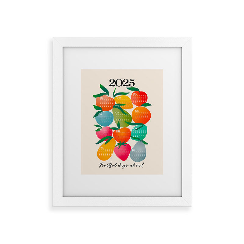 2025 BRIGHT FRUIT MARKET CALENDAR Framed Art Print