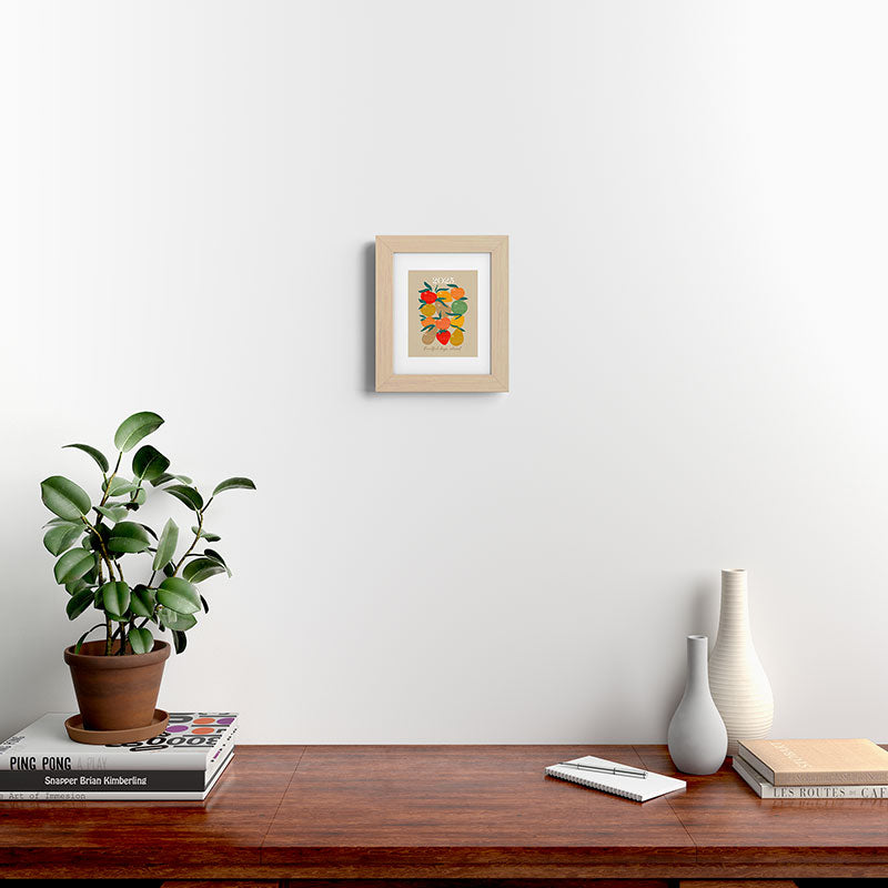 2025 RETRO FRUIT MARKET CALENDAR Framed Art Print