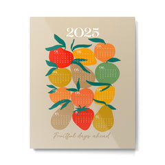 2025 RETRO FRUIT MARKET CALENDAR Metal Print