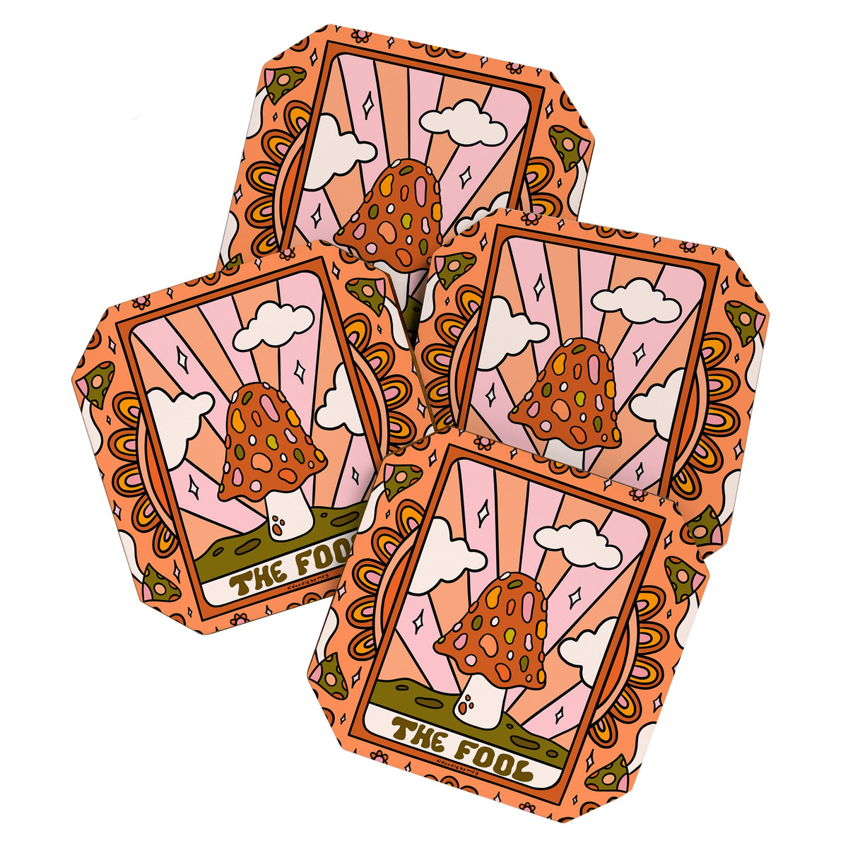 0. The Fool Mushroom Coaster