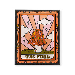 0. The Fool Mushroom Framed Canvas Print