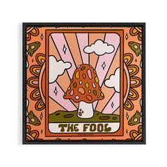0. The Fool Mushroom Framed Canvas Print