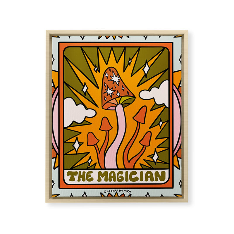 1. The Magician Mushroom Framed Canvas Print
