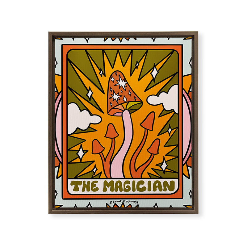 1. The Magician Mushroom Framed Canvas Print