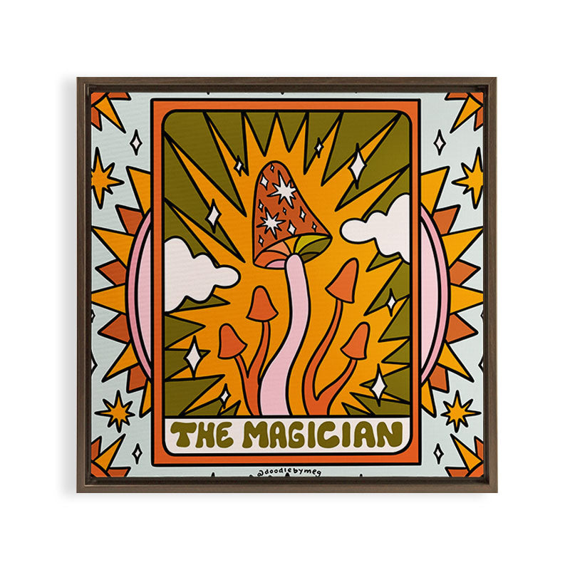 1. The Magician Mushroom Framed Canvas Print