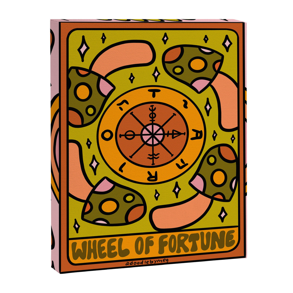 10. Wheel of Fortune Mushroom Canvas Print