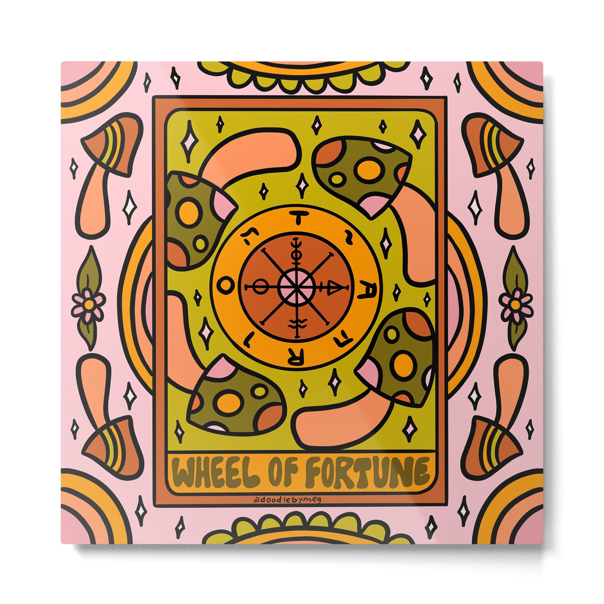 10. Wheel of Fortune Mushroom Metal Print