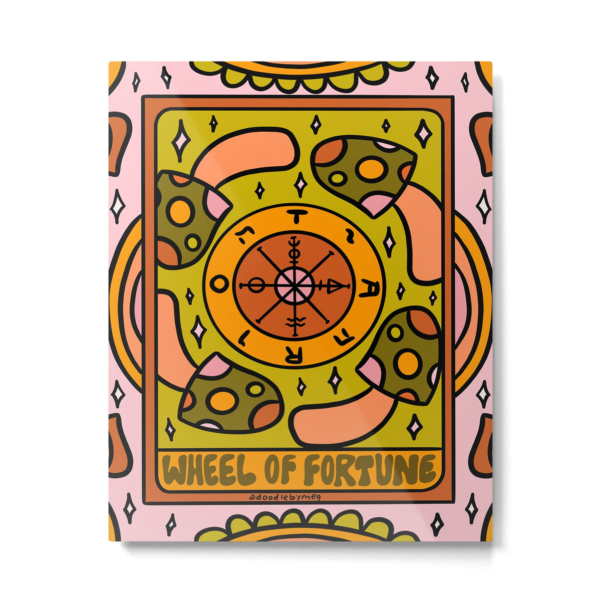 10. Wheel of Fortune Mushroom Metal Print