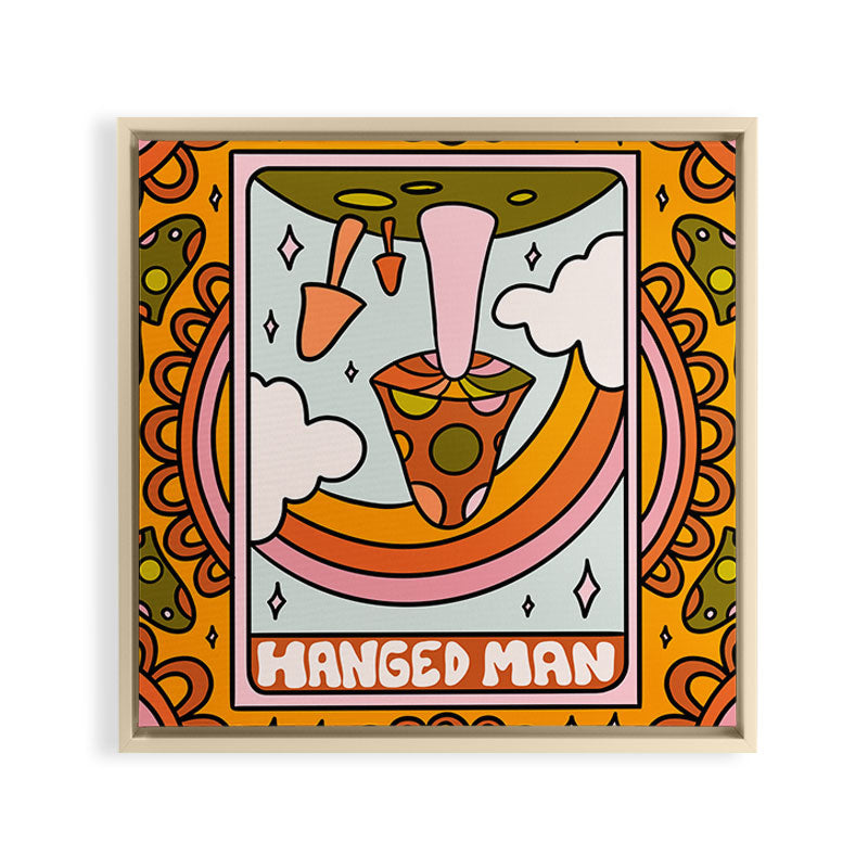 12. Hanged Man Mushroom Framed Canvas Print