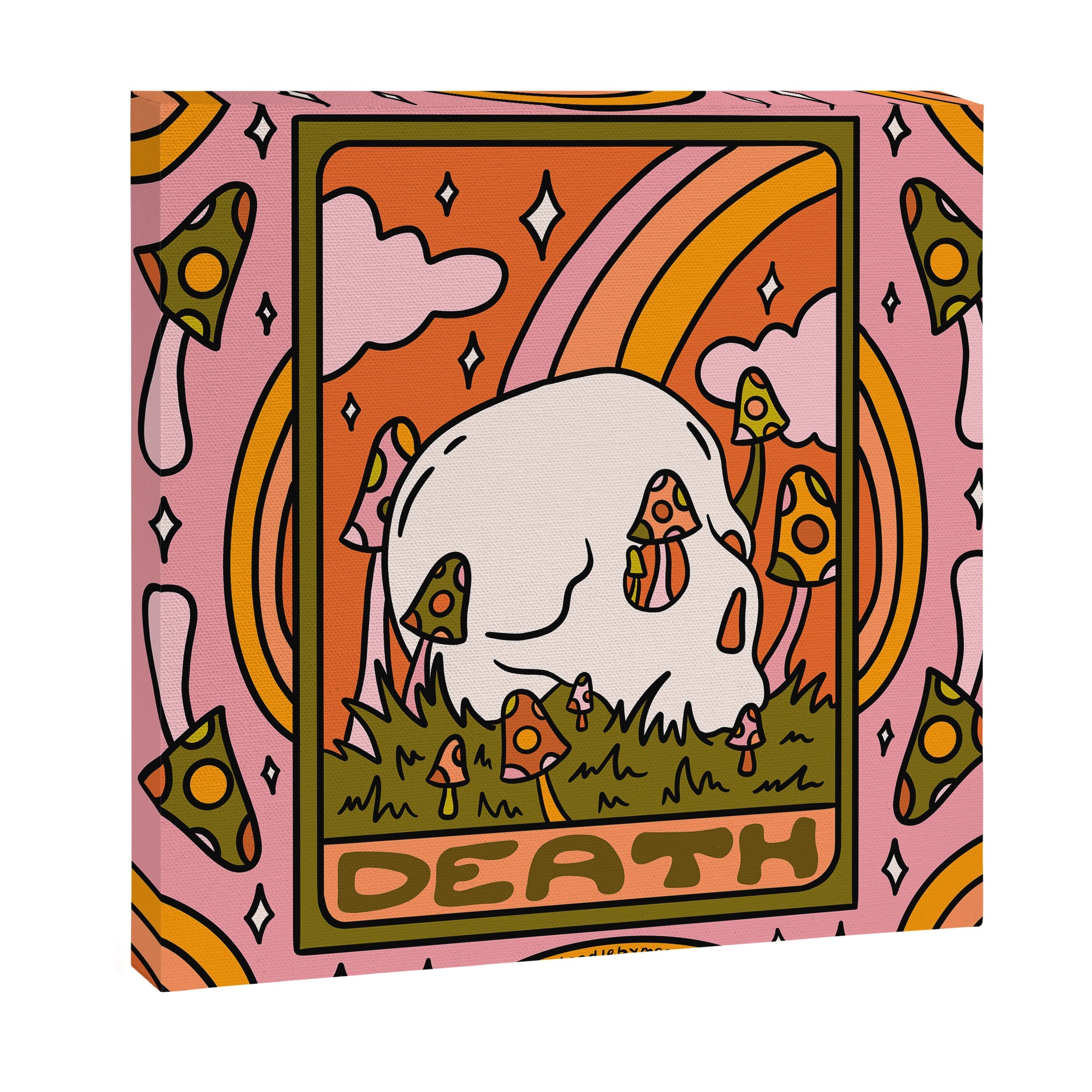 13. Death Tarot Mushroom Canvas Print