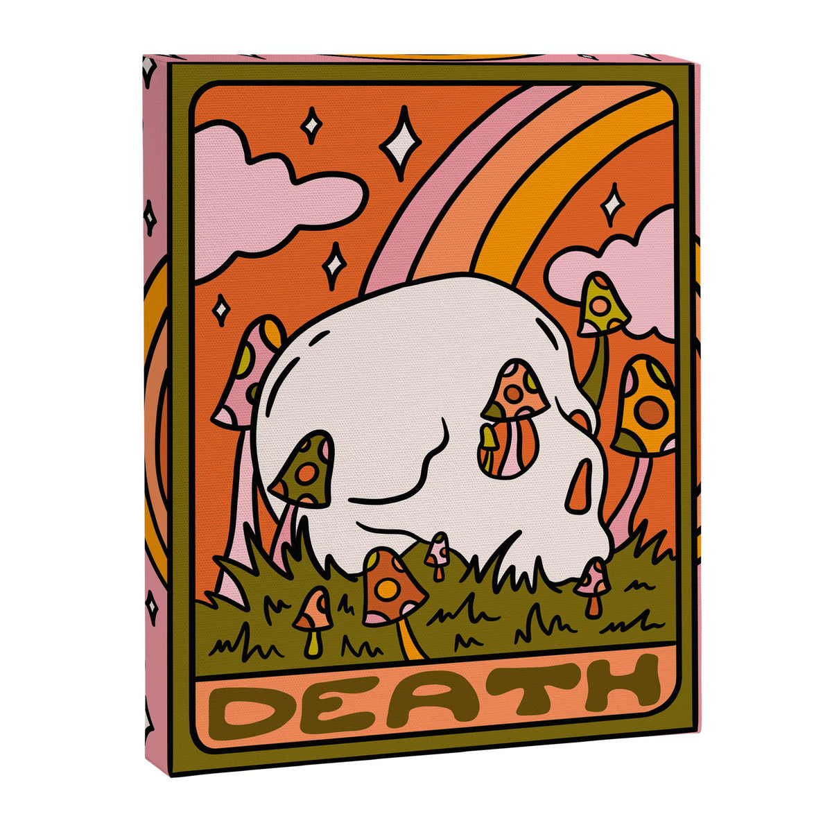 13. Death Tarot Mushroom Canvas Print