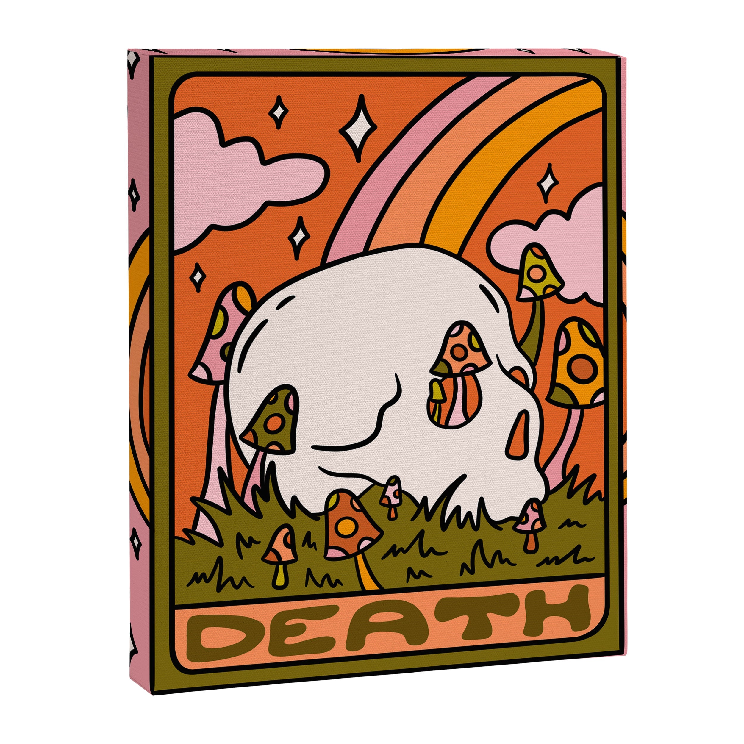 13. Death Tarot Mushroom Canvas Print
