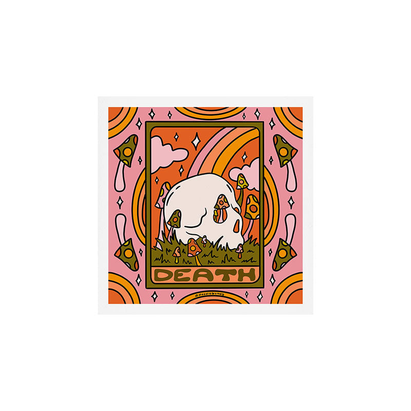 13. Death Tarot Mushroom Art Print