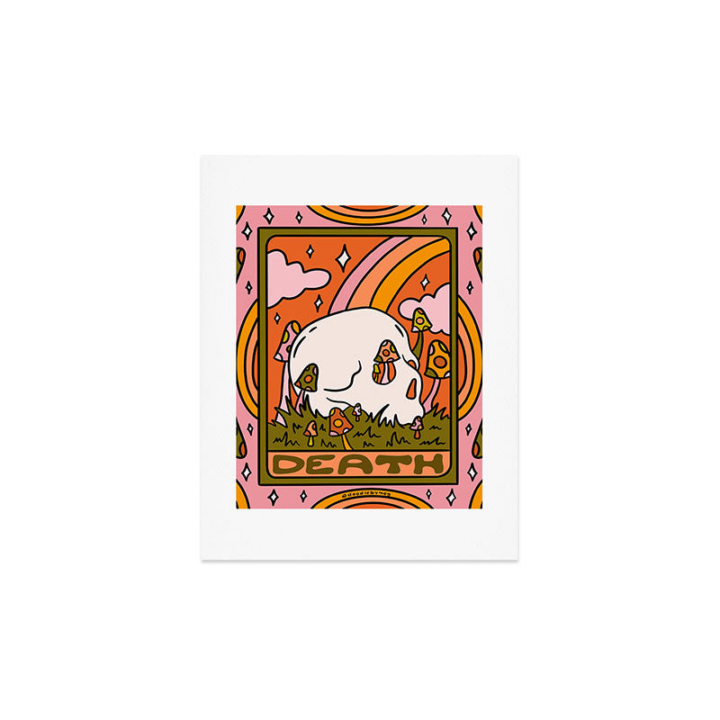 13. Death Tarot Mushroom Art Print