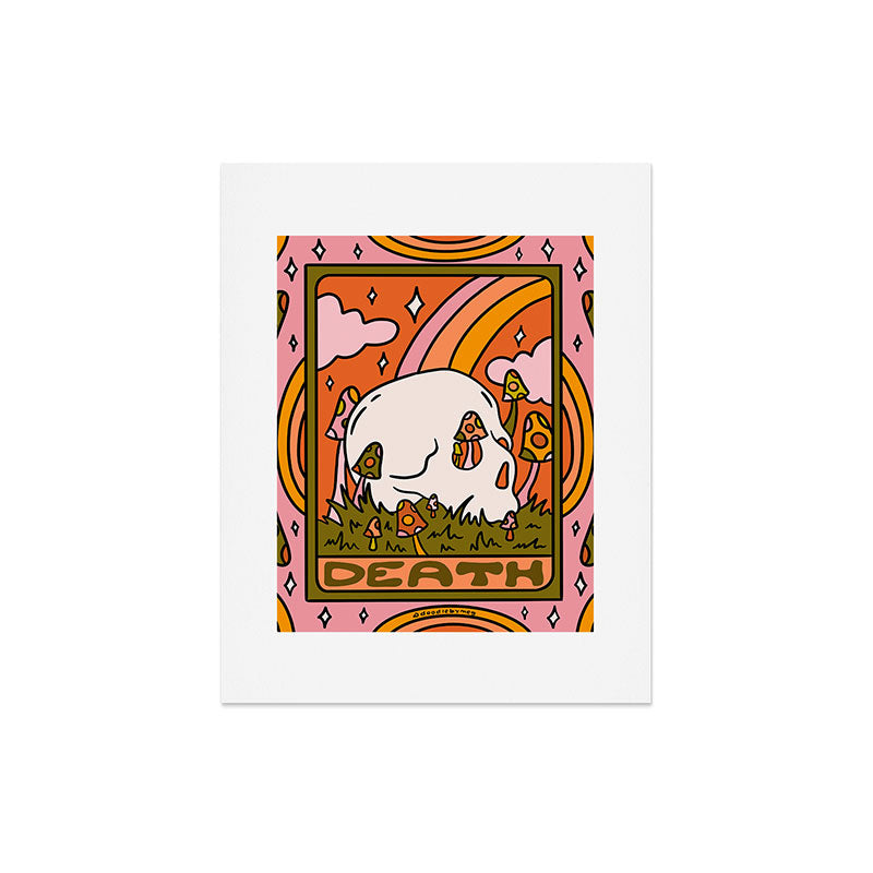 13. Death Tarot Mushroom Art Print