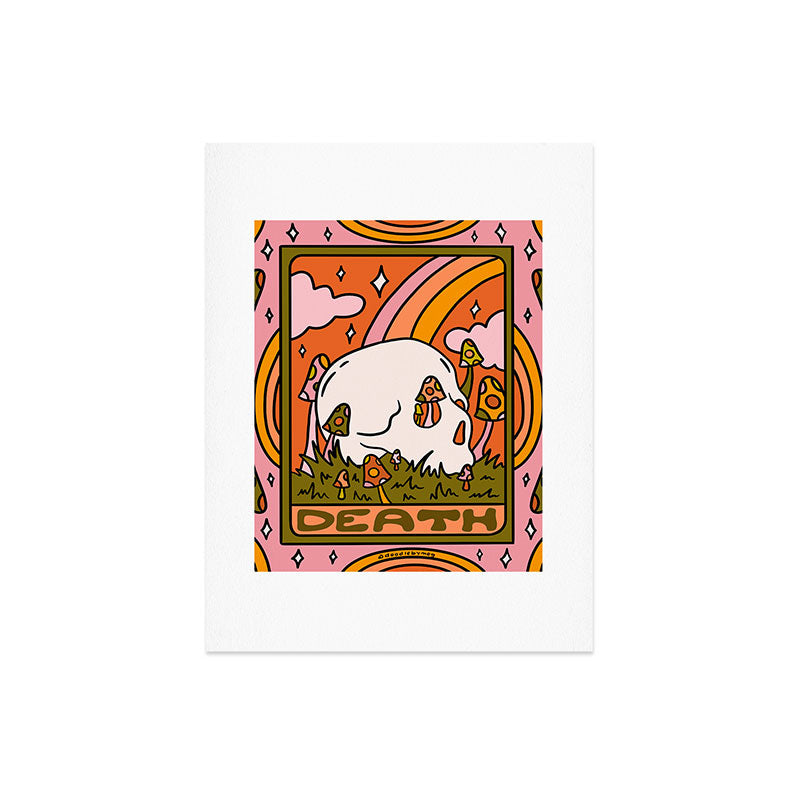 13. Death Tarot Mushroom Art Print