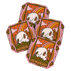 13. Death Tarot Mushroom Coaster