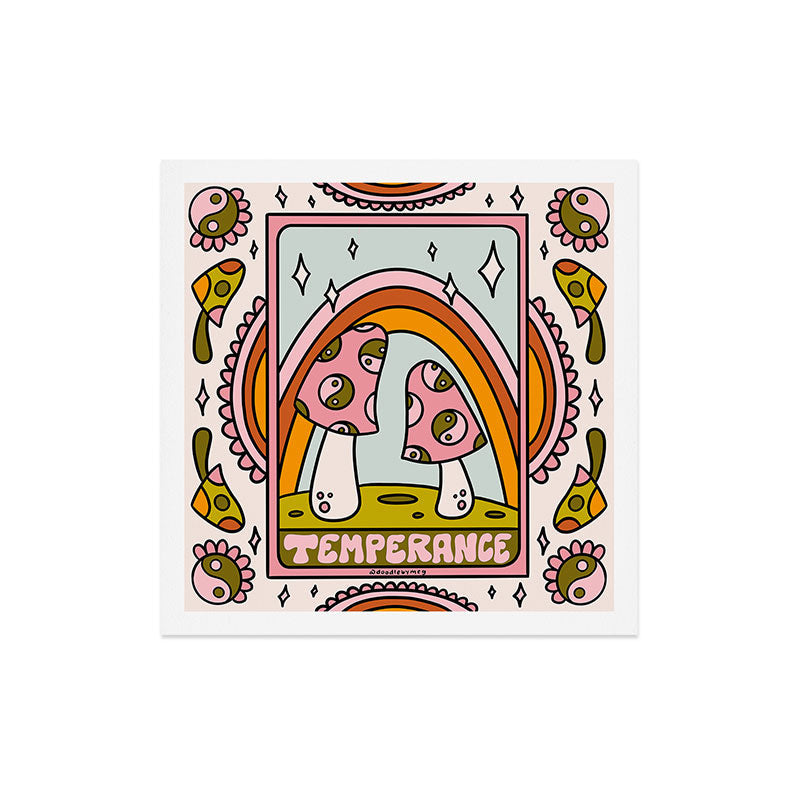 14. Temperance Tarot Mushroom Art Print